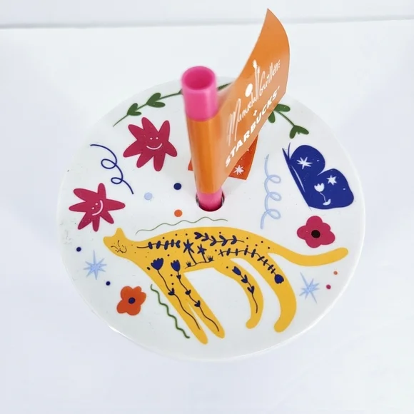 Starbucks Manuela Guillen Buenas Vibras Good Vibes Blue Icon Tumbler 24 oz NEW - Picture 4 of 6